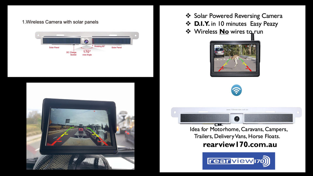 Wireless Solar-Powered Reversing Camera | rearview170